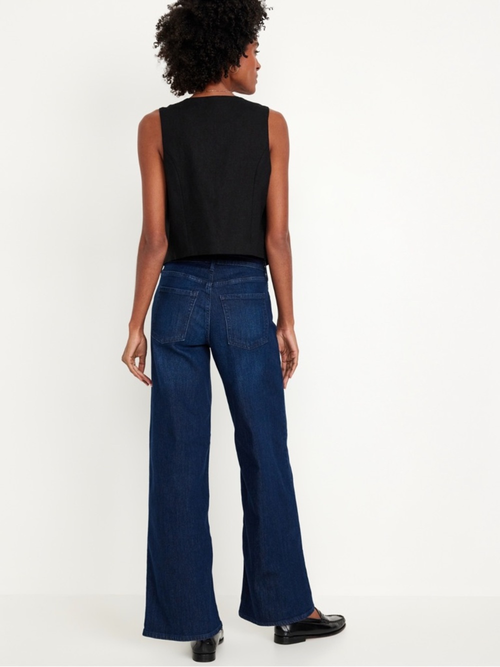 Old Navy Wow High Rise Wide Leg Dark Wash - Picture 5 of 5
